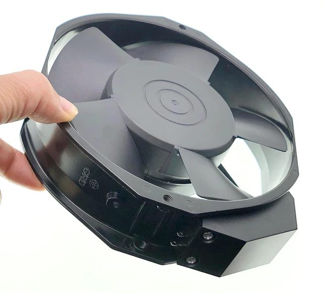 Alt view image 7 of 7 - New Aluminum Frame Cooling fan for NMB 5915PC-23T-B30 A00,56 DBA,190 MA, Ball Bearing, 230~AC 50/60Hz 35W, Fan Frame Size: 172x150x38mm,2-pin.