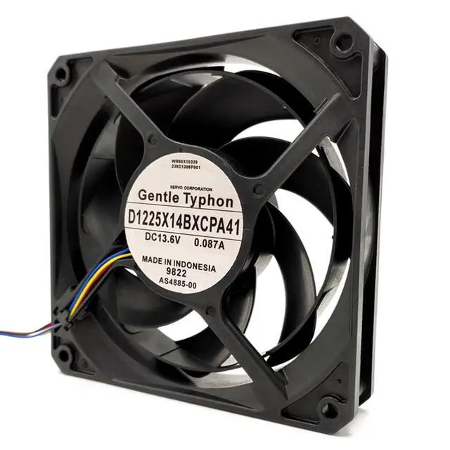 Alt view image 4 of 5 - Cooling Fan for D1225X14BXCPA41 DC 13.6V 0.087A Silent Cooling Sickle Fan 4-pin 4-Wire 120×120×25mm