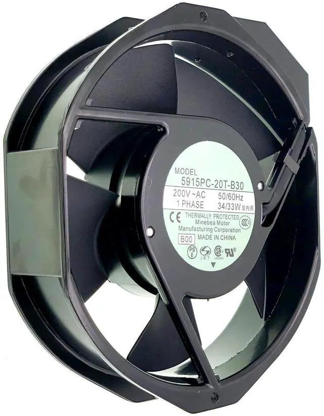 Alt view image 4 of 7 - for NMB-MAT 5915PC-20T-B30 200V 34/33W 17238 AC Cooling Fan, Size:150x 172 x 38MM.