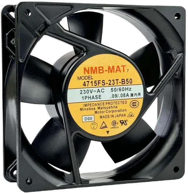 Alt view image 6 of 7 - for NMB 4715FS-23T-B50 AXIAL Fan, 230VAC 0.09/0.08A 50/60Hz 12CM Cooling Fan, 120x120x38mm 12038 Cooling Fan