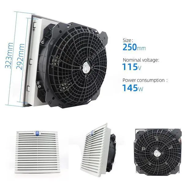 Alt view image 4 of 7 - for ebmPapst Fan K2E250-AH38-16 Fan Axial Cooling Fan 115Vac 100/145W Fan Rittal Cabinet Fan SK3244.110 0.9/1.25/1.3A IP44 Ball Bearing Rittal Cabinet Compact