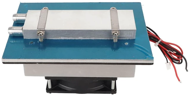 Alt view image 3 of 7 - Peltier Cooling Fan 12V 120W, Semiconductor Cooler with Aluminium Alloy, Noiseless Refrigeration System for PC Tablet Box Bed, Compact Space Saving with Airtight Structure