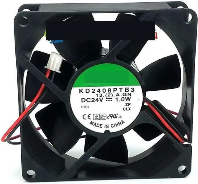 Alt view image 2 of 2 - for SUNON KD2408PTB3 DC 24V 1.0W 80x80x25mm 2-Wire Server Cooling Fan