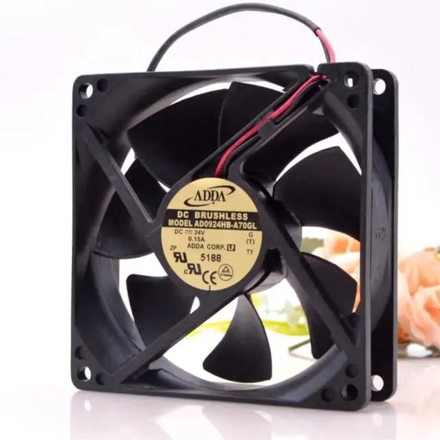 Main image of for Adda AD0924HB-A70GL 24V 0.15A 9CM 2-Wire Inverter Cooling Fan for Industrial Equipment and HVAC Systems