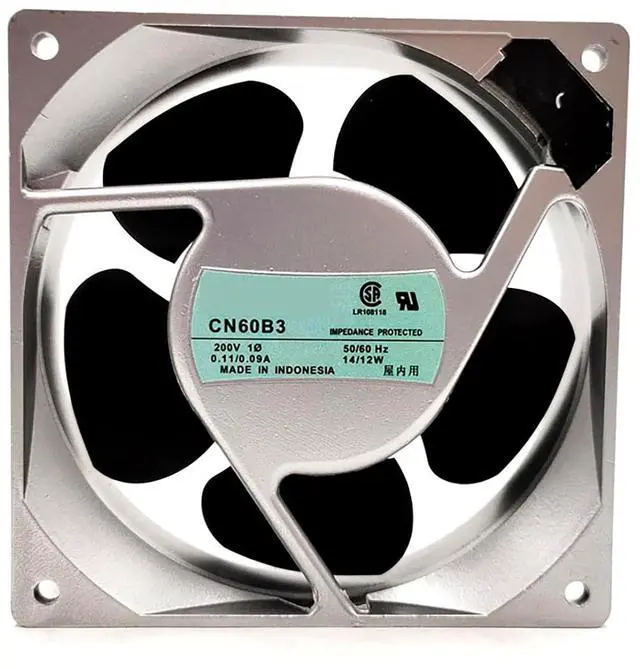Main image of 120mm x 38mm AC Axial Flow Fan Plug-in Type Interface, 12038 CN60B3 200V 12W High Performance Server Cooling Fans, Mount Kit Unversal Air Cooler for Servo Drive
