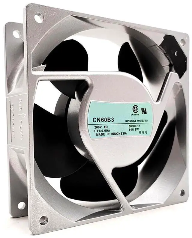 Alt view image 3 of 7 - 120mm x 38mm AC Axial Flow Fan Plug-in Type Interface, 12038 CN60B3 200V 12W High Performance Server Cooling Fans, Mount Kit Unversal Air Cooler for Servo Drive