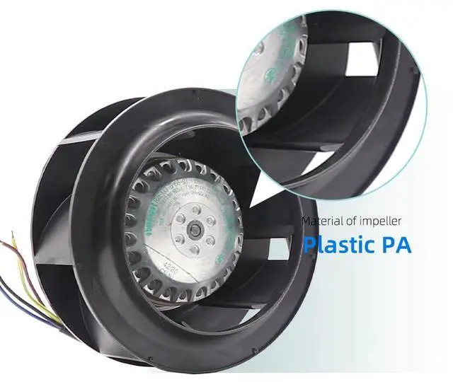 Alt view image 5 of 7 - R2E133-BH66-07 AC Centrifugal Fan for ebM Papst -R2E133BH6607 230V AC 25/28W 0.11/0.13A 2700/3200RPM 1-Phase Control Industrial Cooling Fan for Machine Tool Heat Dissipation Air Purifier