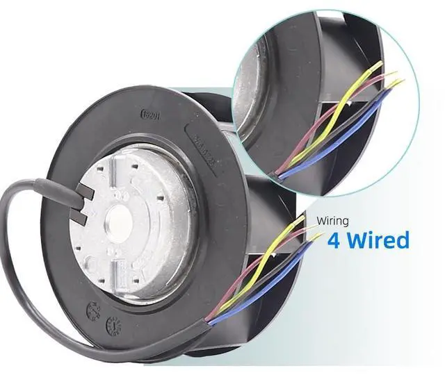 Alt view image 6 of 7 - R2E133-BH66-07 AC Centrifugal Fan for ebM Papst -R2E133BH6607 230V AC 25/28W 0.11/0.13A 2700/3200RPM 1-Phase Control Industrial Cooling Fan for Machine Tool Heat Dissipation Air Purifier