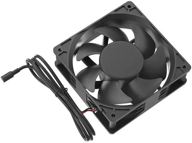 Alt view image 3 of 3 - 120mm×38mm Computer Cooling Fan with Variable Speed Controller, AC Powered Fan - Dual Ball Bearing, High Airflow Ventilation for PC, Xbox, DVR, Grow Tent, Server Rack & Electronics Cabinet