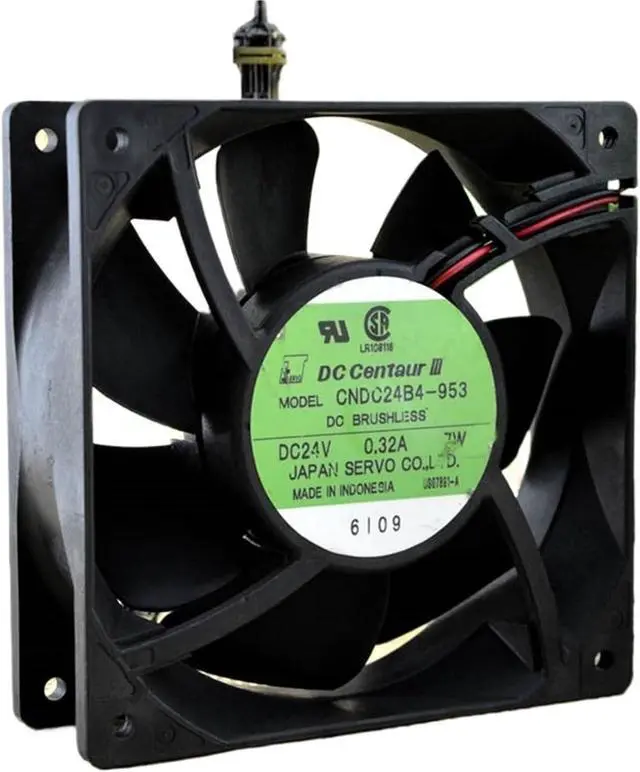 Alt view image 3 of 4 - 1pc for CNDC24B4-953 24V 0.32A 7W 12cm 12038 120x120x38mm Double Ball Bearing Cooling Fan