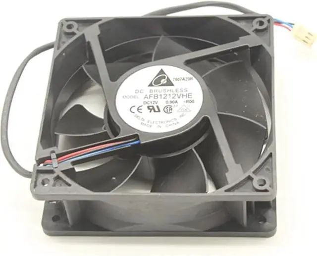 Alt view image 4 of 4 - for AFB1212VHE-R00 12V 0.9A 10.8W 3200RPM 12cm 12038 120x120x38mm Double Ball Bearing Cooling Fan