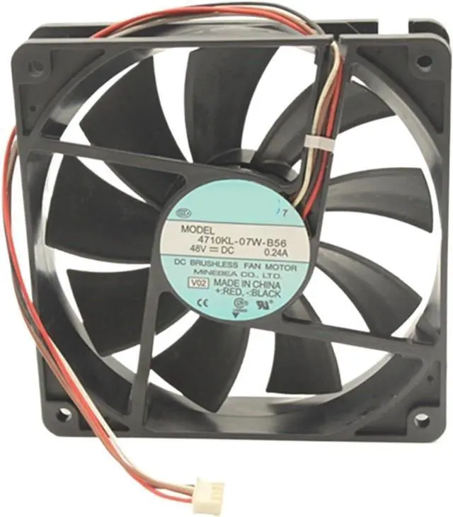 Alt view image 2 of 3 - 1pc for 4710KL-07W-B56 48V 0.24A 12cm 12025 120x120x25mm 4000RPM Double Ball Bearing Cooling Fan