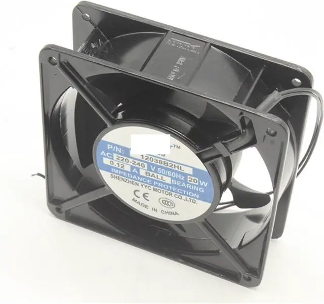 Alt view image 2 of 6 - 1pc for BT220 12038B2HL AC 220-240V 50/60Hz 20W 0.12A 12cm 12038 120x120x38mm Ball Bearing Cooling Fan