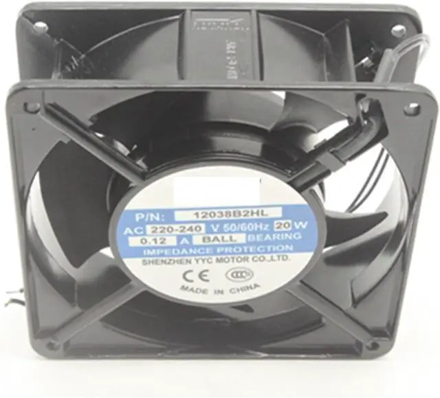 Alt view image 4 of 6 - 1pc for BT220 12038B2HL AC 220-240V 50/60Hz 20W 0.12A 12cm 12038 120x120x38mm Ball Bearing Cooling Fan