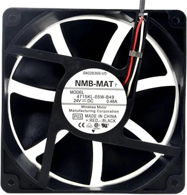 Main image of 1pc for NMB-MAT 4715KL-05W-B49 24V 0.46A 11.04W 3200RPM 12cm 12038 120x120x38mm Axial Flow Cooling Fan