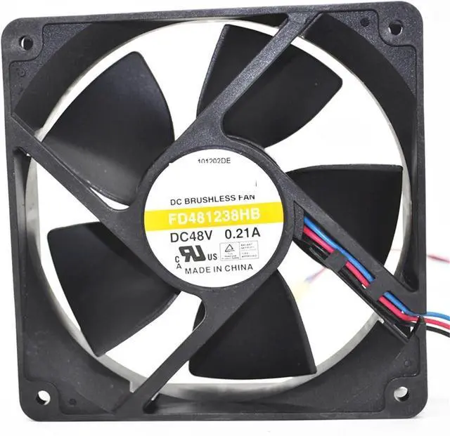 Alt view image 2 of 6 - for FD481238HB 48V 0.21A 10.08W 3800RPM 12cm 12038 120x120x38mm Double Ball Bearing Cooling Fan