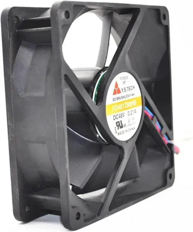 Alt view image 5 of 6 - for FD481238HB 48V 0.21A 10.08W 3800RPM 12cm 12038 120x120x38mm Double Ball Bearing Cooling Fan