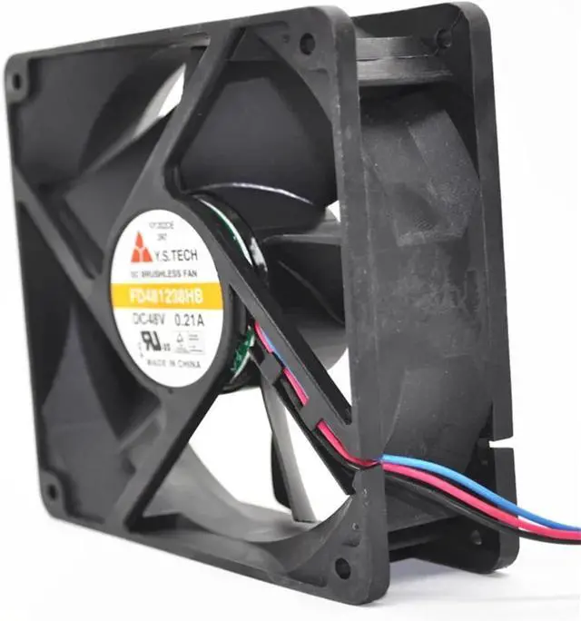 Alt view image 4 of 6 - for FD481238HB 48V 0.21A 10.08W 3800RPM 12cm 12038 120x120x38mm Double Ball Bearing Cooling Fan