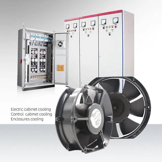 Alt view image 4 of 7 - 6424 Compact Axial Fan for eBm Papst - 6424 Metal Fan 24V DC 17W 0.71A 3400RPM Ball Inverter Axial Industrial Cooling Fans for UPS, Server Racks, Telecom & Medical Equipment 172 * 150 * 51MM