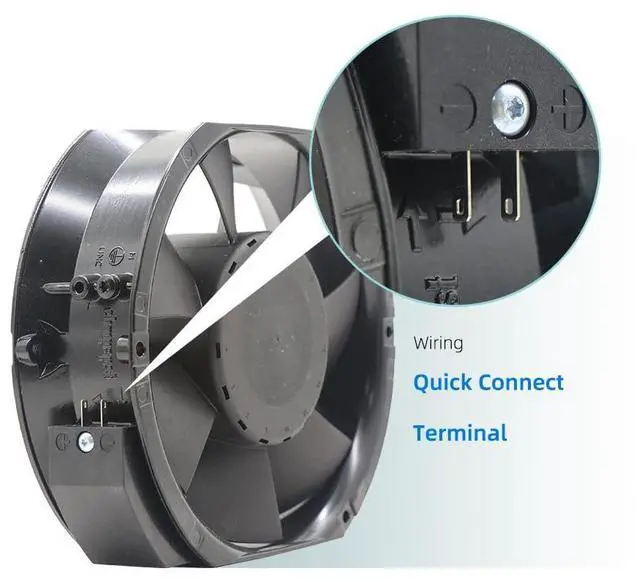 Alt view image 6 of 7 - 6424 Compact Axial Fan for eBm Papst - 6424 Metal Fan 24V DC 17W 0.71A 3400RPM Ball Inverter Axial Industrial Cooling Fans for UPS, Server Racks, Telecom & Medical Equipment 172 * 150 * 51MM