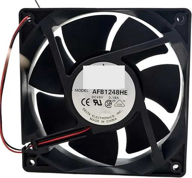 Alt view image 3 of 3 - 1pc for AFB1248HE 48V 0.18A 8.64W 2600RPM 12cm 12038 120x120x38mm Double Ball Bearing Cooling Fan