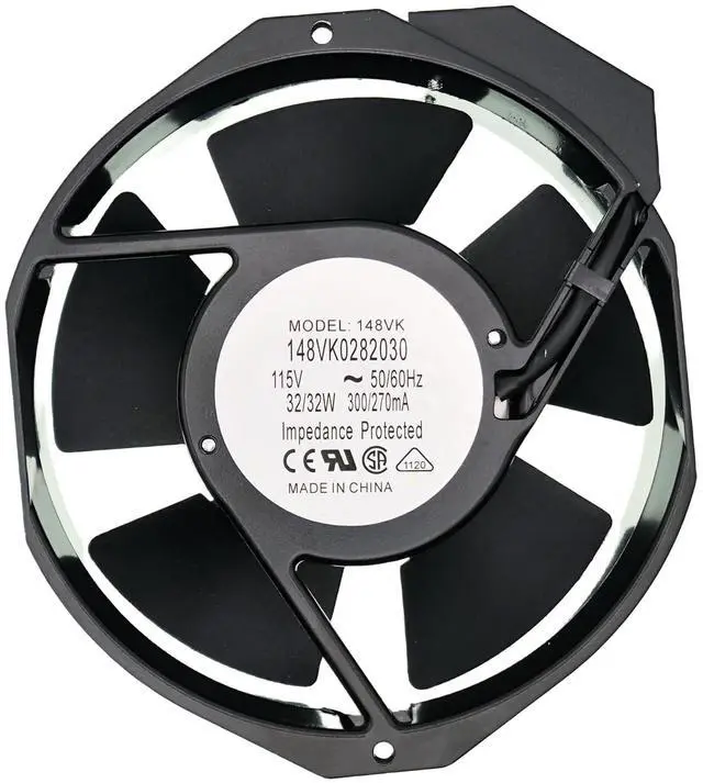 Main image of for 115V ETRI 148VK 148VK0282030 Cooling Fan, 35/33W 300/270mA 172×150×38mm 17238 Axial Fan