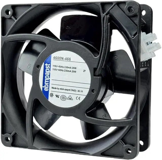 Main image of for ebmpapst 4600N-466 Axial Fan,115V 20W 106CFM Industrial Cooling Fan All-Metal Heat-Resistant Cooling Fan 4600N-466