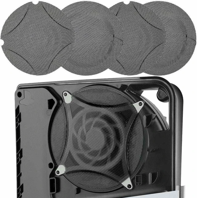 Main image of Metal PS5 Slim Dust Cover Protector, 4 Pack Fan Dustproof Filter Mesh, High-Density Breathable Mesh Dust Cover for PS5 Cooling Fan, Compatible with Digital & Disc Edition (Black)