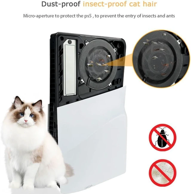 Alt view image 2 of 7 - Metal PS5 Slim Dust Cover Protector, 4 Pack Fan Dustproof Filter Mesh, High-Density Breathable Mesh Dust Cover for PS5 Cooling Fan, Compatible with Digital & Disc Edition (Black)