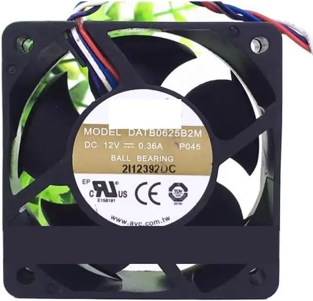 Main image of for AVC DATB0625B2M DC 12V 0.36A 60x60x25mm 4-Wire Server Cooling Fan