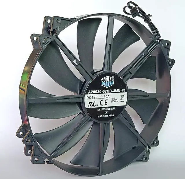 Alt view image 3 of 7 - New A20030-07CB-3MN-F1 DC12V 0.30A DF2003012SELN 20CM 200×200×30mm 3-Wire Chassis Mute Cooling Fan for A20030-07CB-3MN-F1 DC Fan