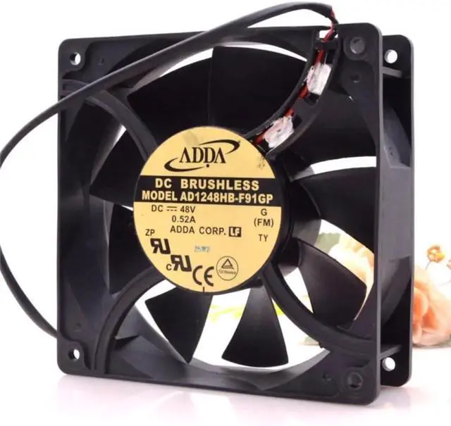 Main image of for ADDA AD1248HB-F91GP 12038 12cm 120mm DC 48V 0.52A Switch Cooling Fan, High Airflow for Industrial and Power Equipment