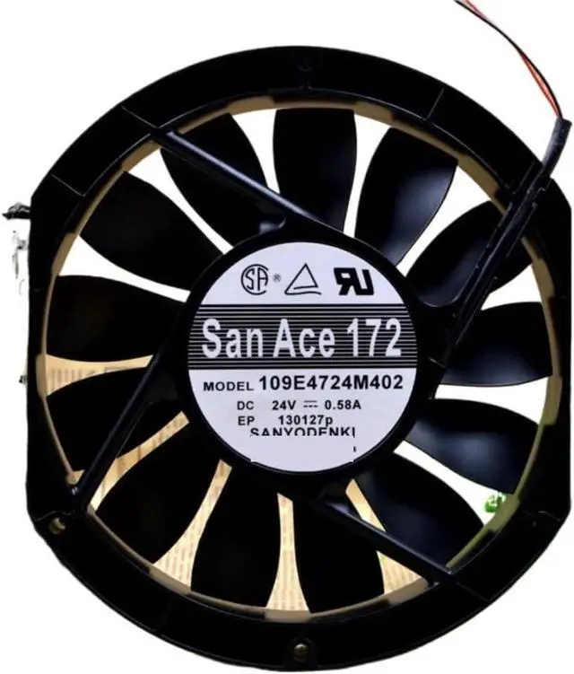 Main image of for Sanyo 109E4724M402 24V 0.58A 17025 17CM Cooling Fan for Industrial Equipment, Power Supply, Server System