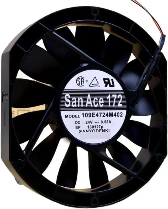 Alt view image 2 of 4 - for Sanyo 109E4724M402 24V 0.58A 17025 17CM Cooling Fan for Industrial Equipment, Power Supply, Server System
