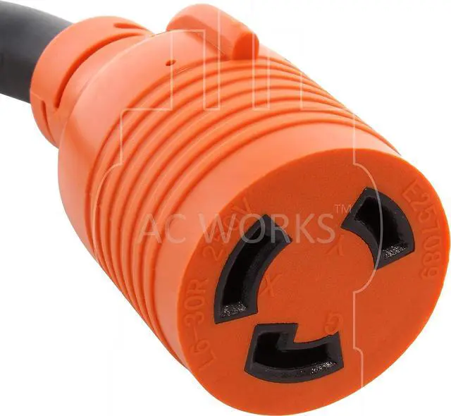 Alt view image 4 of 4 - AC WORKS NEMA L6-30 Rubber SOOW 10/3 Extension Cord (25FT)