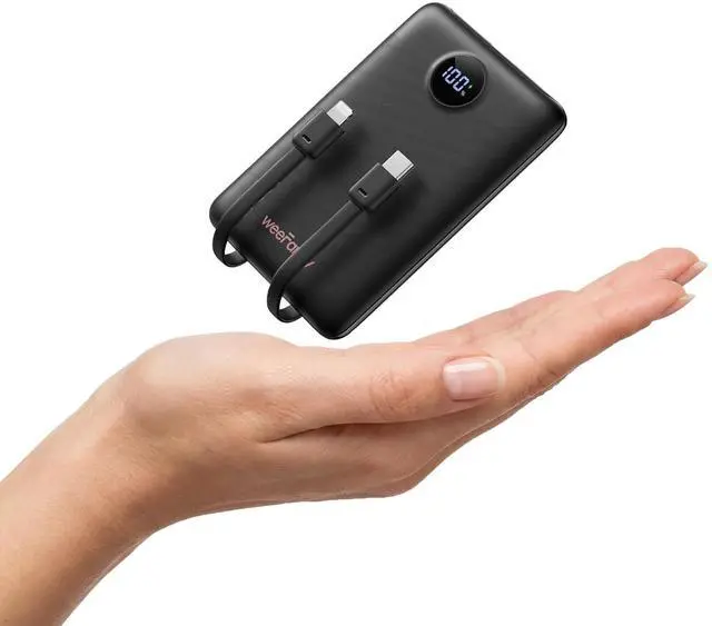 Main image of ViewSonic Mini Portable Charger with Built-in Cables10000mAh 22.5W Fast Charging Power Bank,Smaller USB-C Battery Pack for iPhone,Samsung,Android,Flight&Travel-Friendly,TSA-Compliant