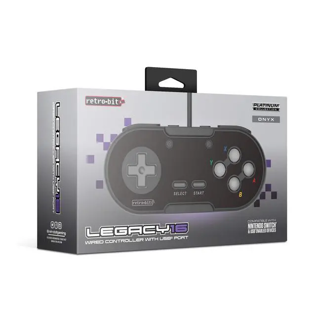 Alt view image 4 of 7 - ViewSonic Legacy 16 Wired USB Controller - Features Home, SS & ZL/ZR Buttons - for Switch, PC, MacOS, RetroPie, Raspberry Pi - Onyx