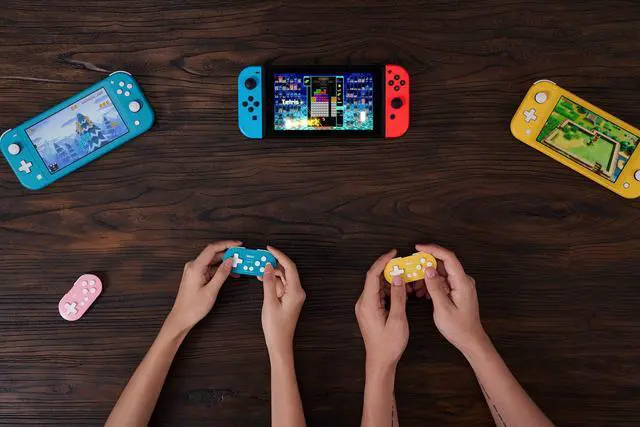 Alt view image 5 of 7 - ViewSonic Zero 2 Bluetooth Gamepad Keychain Sized Mini Controller for Switch, Windows, Android, macOS & Raspberry Pi(Yellow Edition)