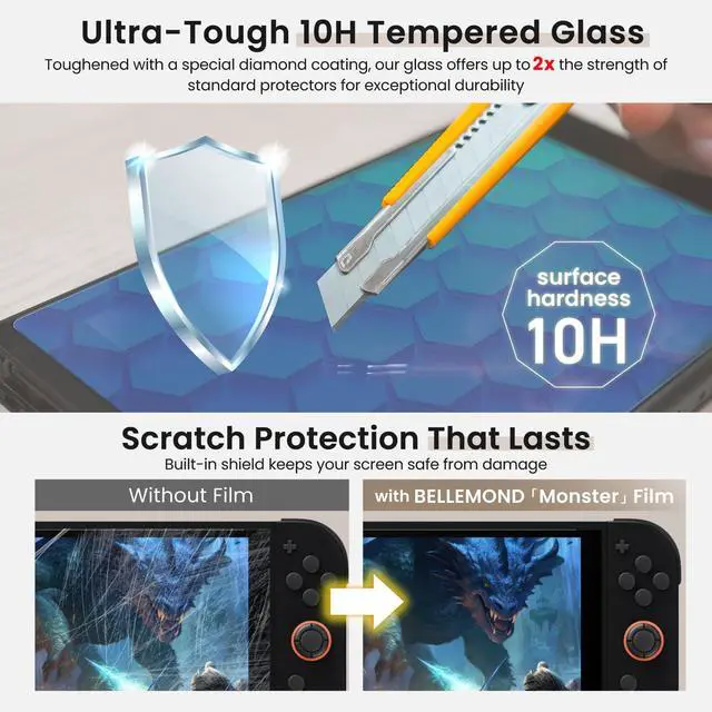 Alt view image 6 of 7 - ViewSonic Tempered Glass Screen Protector for Nintendo Switch 2 (2025) | 2 Pack | 7.9 | Anti Blue Light Filter | EZ Guide Alignment Kit for Flawless Installation | 10H Hardness | Designed in Japan