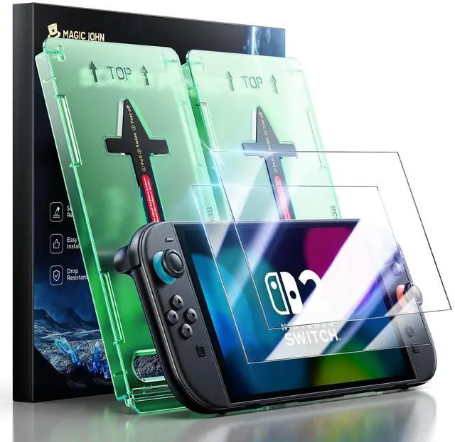 Main image of ViewSonic for Nintendo Switch 2 Eye Protection Screen Protector 7.9'' 2025, Anti-Glare, Blue Light Filter, HD Clear, Automatic Dust Removal, 9H Tempered Glass, Compatible with Switch Console, 2 Pack