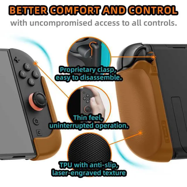 Alt view image 2 of 7 - ViewSonic NexGrip Ergonomic Grip Set for Nintendo Switch 2 Joycons, Grip Case Compatible with Joy Con 2 Controller, Compatible with Switch 2 Joycon, Switch 2 Accessories - Black