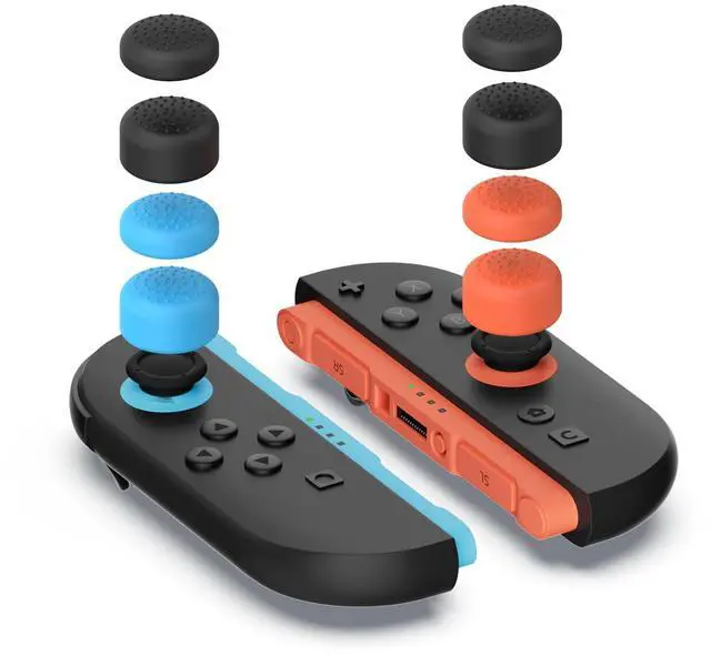 Main image of 8 Pack Thumb Grips Compatible with Nintendo Switch 2 (2025), ViewSonic Thumb Grip Caps for Switch 2, Enhanced Gaming Grip Set, Joycon Grip Button Stick Cover, Improve Control and Guard Joystick Wear