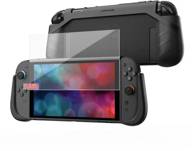Main image of ViewSonic P2 Shield Dockable Case and Screen Protector for Nintendo Switch 2 2025, TPU Grip Protective Cover and 9H Tempered Glass Film with Alignment Installation Frame, Black