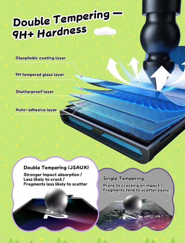 Alt view image 4 of 7 - ViewSonic 2-Pack Tempered Glass Screen Protector for Switch 2, Place & Pull Guide Frame for Effortless Installation, Ultra Clear 9H+ Hardness, Anti Fingerprint, Shatter Resistant Switch2 Accessories