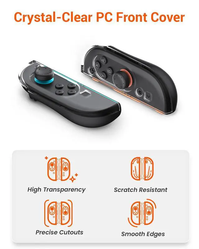 Alt view image 3 of 6 - ViewSonicSoft TPU Case, Protective Cover for Dockable Case, Clear PC Face, Ergonomic Grip for Cover with 2 Thumb Grips