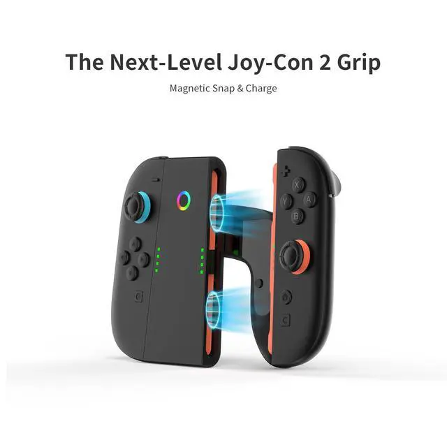 Alt view image 6 of 7 - ViewSonic Controller Comfort Charging Grip Compatible with Nintendo Switch 2(2025) Joy Con,Portable Charger Dock with USB-C Cable and LED Indicators, High Speed Charge While Play