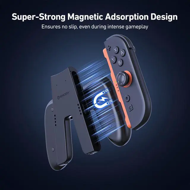 Alt view image 5 of 7 - ViewSonic Charging Grip & Charging Dock for Switch 2, Magnetic Grip Controller Compatible with Switch 2 Joycons, Play While Charging with LED Indicator-Black