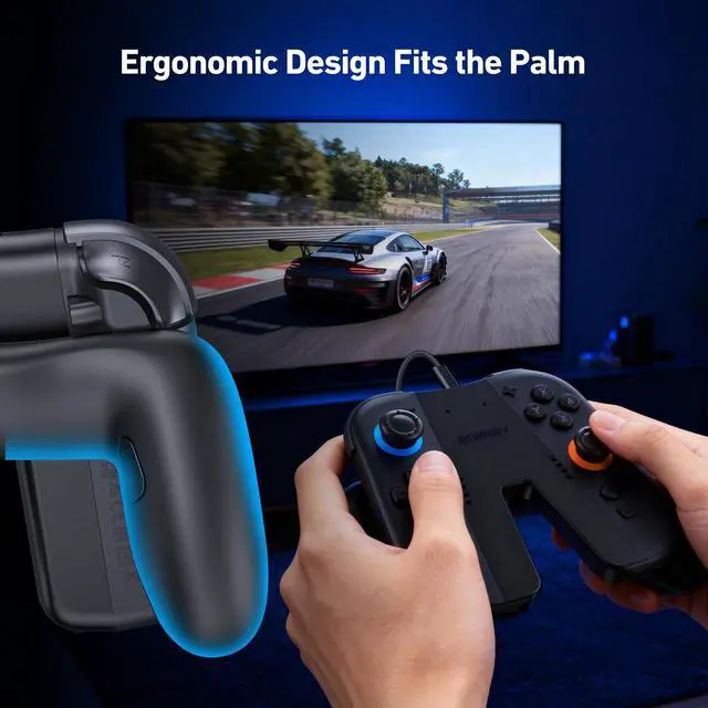 Alt view image 6 of 7 - ViewSonic Charging Grip & Charging Dock for Switch 2, Magnetic Grip Controller Compatible with Switch 2 Joycons, Play While Charging with LED Indicator-Black