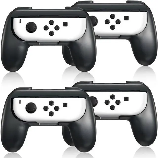 Main image of ViewSonic Switch Accessories Grip Holder for Joy Controller Compatible with Switch Handheld Remote, Kit Set Grips Holder for Dual Con Joy Remote Controller Black 4 Packs