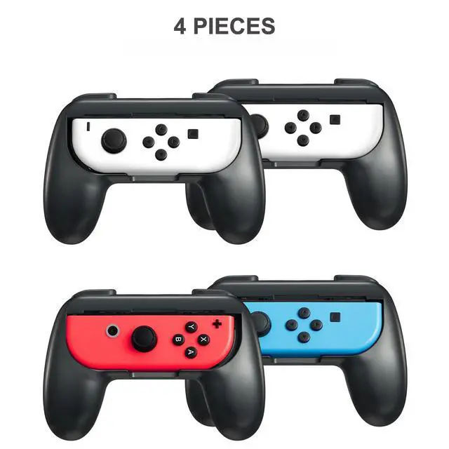 Alt view image 2 of 7 - ViewSonic Switch Accessories Grip Holder for Joy Controller Compatible with Switch Handheld Remote, Kit Set Grips Holder for Dual Con Joy Remote Controller Black 4 Packs
